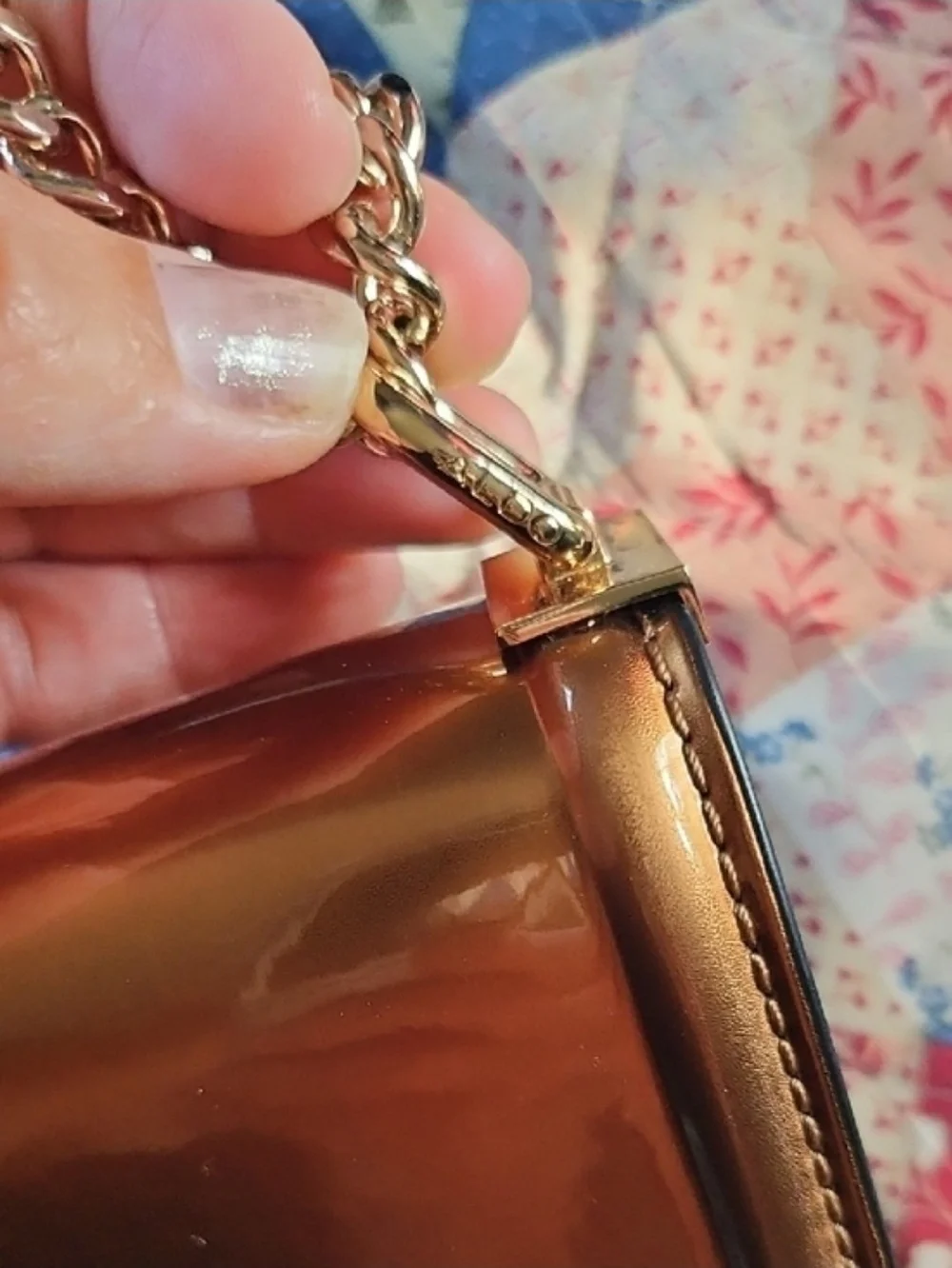 ALDO Metallic Copper Chain Shoulder Bag